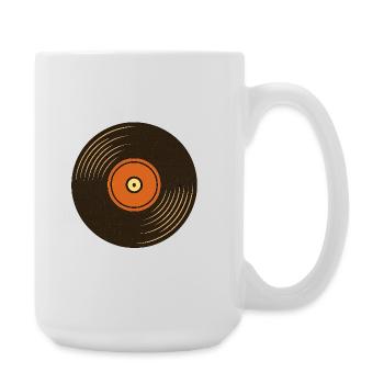 Retro Turntable Design - Large Mug 440 ml - white - Right
