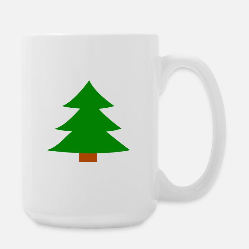 Christmas Tree Silhouette - Large Mug 440 ml - white