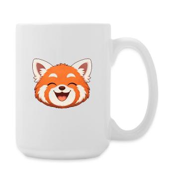 Sloth, the red panda all smiles - Large Mug 440 ml - white - Right