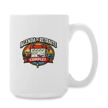 Agenda de Retraité Complet Humour - Grande tasse 440 ml - blanc - Droite