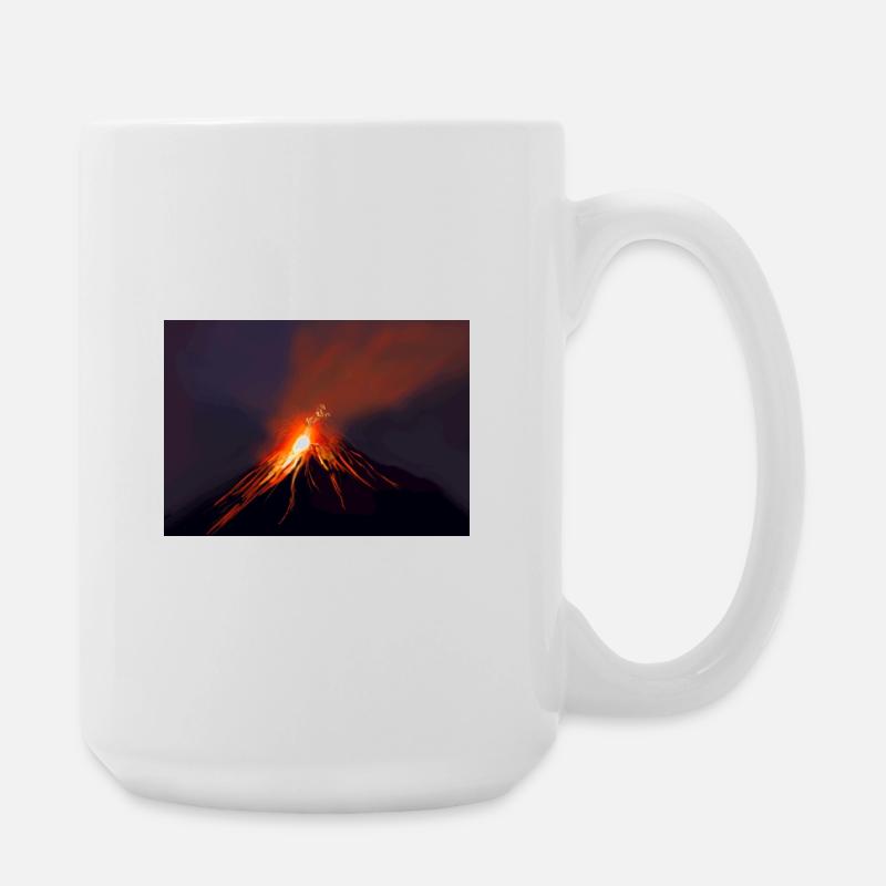 Intense Volcanic Eruption Fire Horse - Large Mug 440 ml - white