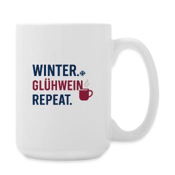 Winter. Glühwein. Repeat. - Große Tasse 440 ml - Weiß - Rechts