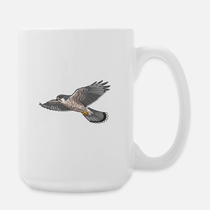 Sperber Greifvogel - Große Tasse 440 ml - Weiß