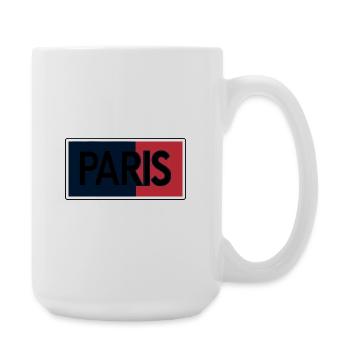 Paris Drapeau Split Typographie - Grande tasse 440 ml - blanc - Droite