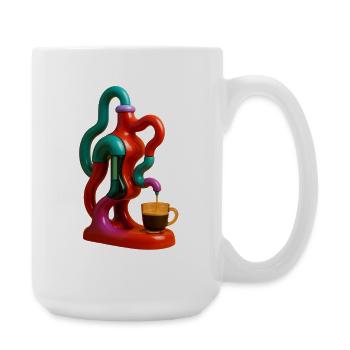 Kaffeefluss im Farbenspiel - Große Tasse 440 ml - Weiß - Rechts