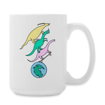 Skater_Dinos - Grande tasse 440 ml - blanc - Droite
