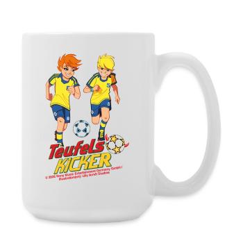 Kicker de Teufels, Sturm Moritz, avec la défense Catrina - Grande tasse 440 ml - blanc - Droite