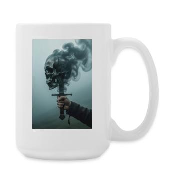 Shadow Skull with Smoky Sword - Large Mug 440 ml - white - Right