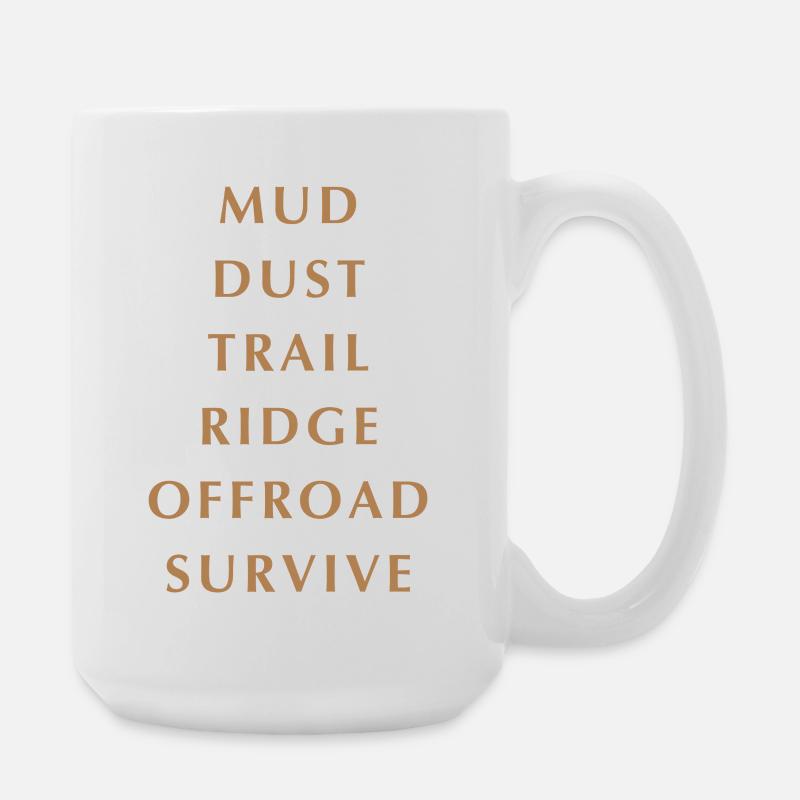 Shoulder writing - Large Mug 440 ml - white