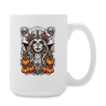 Moon Shadow Fairy with Pumpkins - Large Mug 440 ml - white - Right