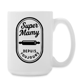 Super-Oma seit Ewigkeiten - Große Tasse 440 ml - Weiß - Rechts