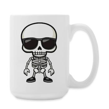 Zombie Halloween Skelett - Große Tasse 440 ml - Weiß - Rechts