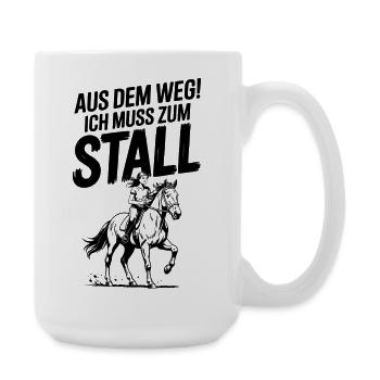 Horse, Riding, Rider, Horse Owner, Equestrian Sport - Large Mug 440 ml - white - Right