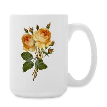 Blumen - Große Tasse 440 ml - Weiß - Rechts