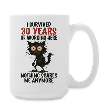 30 Year Company Anniversary Service Anniversary Work - Large Mug 440 ml - white - Right