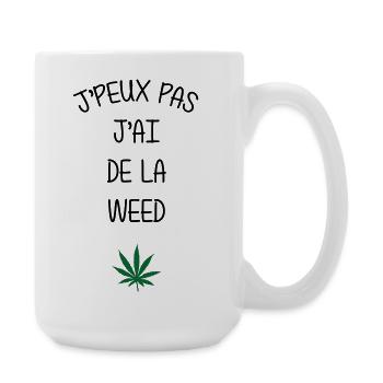 Ich kann nicht, ich habe Gras! - Große Tasse 440 ml - Weiß - Rechts
