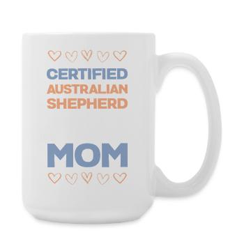 Certified Australian Shepherd Mama - Large Mug 440 ml - white - Right