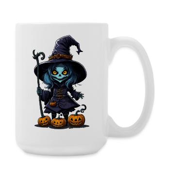 Halloween - Zombie - Horreur - Sorcière - Grande tasse 440 ml - blanc - Droite
