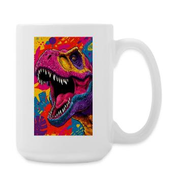 dinosaure - Grande tasse 440 ml - blanc - Droite