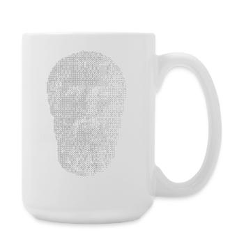 Plato Halftone Portrait - Large Mug 440 ml - white - Right