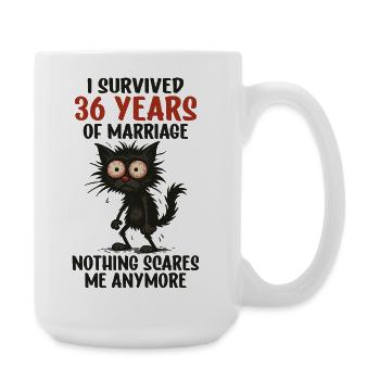 36 Wedding Anniversary Gift Husband Husband Wife - Large Mug 440 ml - white - Right