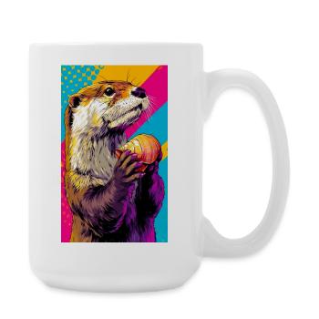 Otter - Große Tasse 440 ml - Weiß - Rechts