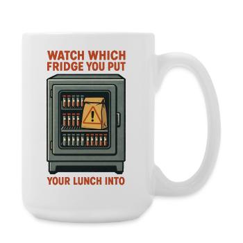 Fake Lab Refrigerator | Microbiology Humor - Large Mug 440 ml - white - Right