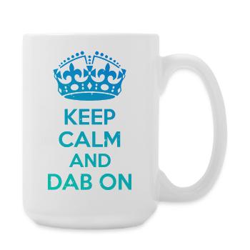 Keep Calm and Dab On – Funny Dance Design - Large Mug 440 ml - white - Right