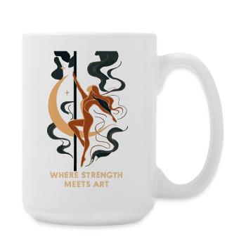 Pole Dance Art: Where Strength Meets Art - Large Mug 440 ml - white - Right