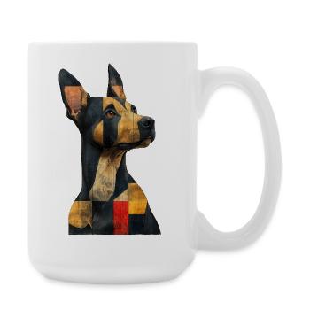 cute dog - Large Mug 440 ml - white - Right