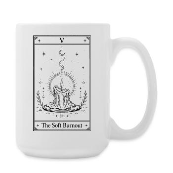Sanfter Burnout | Tarotkarte - Große Tasse 440 ml - Weiß - Rechts