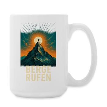 Berge rufen am Gipfel - Große Tasse 440 ml - Weiß - Rechts