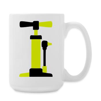 Graphique de pompe à air pour vélo - Grande tasse 440 ml - blanc - Droite