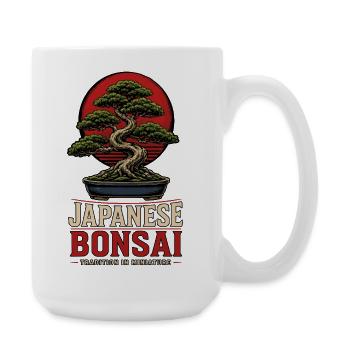Bonsaï miniature de plante d’arbre bonsaï japonais - Grande tasse 440 ml - blanc - Droite