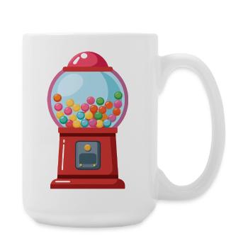 Kaugummiautomat - Große Tasse 440 ml - Weiß - Rechts
