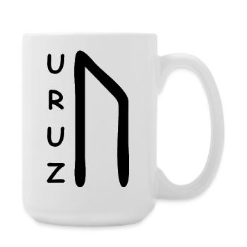 Uruz Rune Runen - Große Tasse 440 ml - Weiß - Rechts