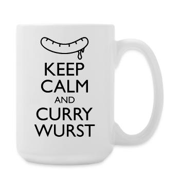 Reste calme et Curry Sausage - Grande tasse 440 ml - blanc - Droite