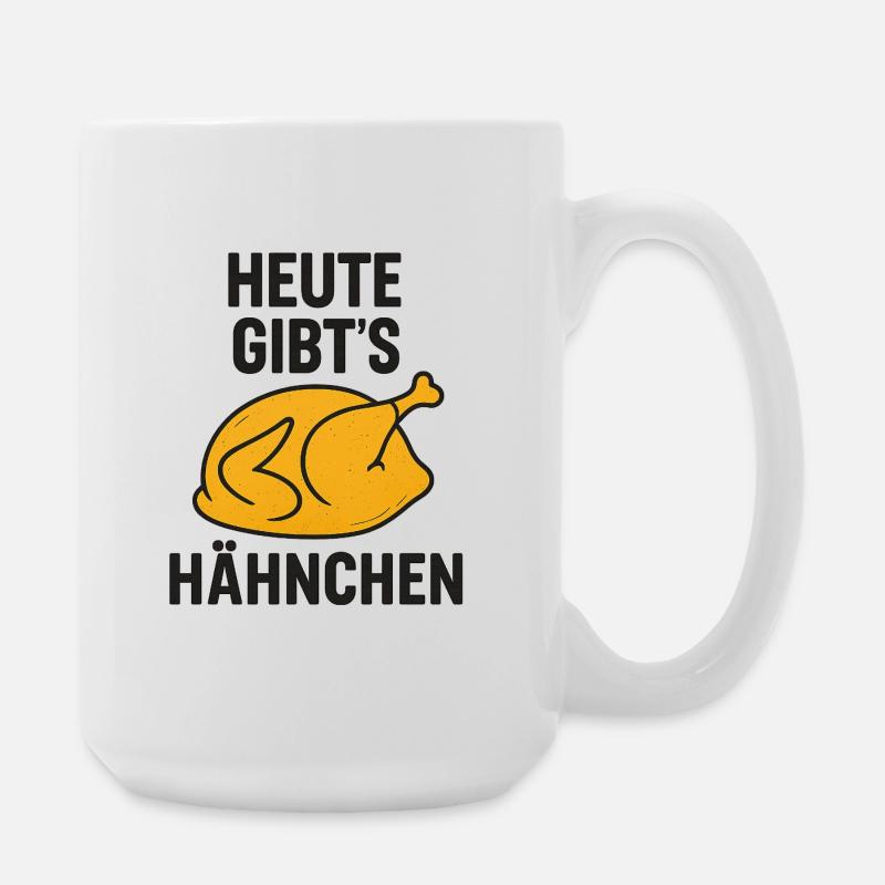 Heute_gibts_Hähnchen - Large Mug 440 ml - white