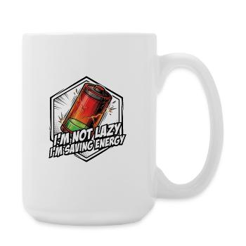 J’économise de l’énergie – diction de comique - Grande tasse 440 ml - blanc - Droite