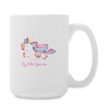 Mon petit arc-en-ciel licorne - Grande tasse 440 ml - blanc - Droite