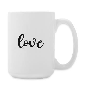 Lettrage d’amour en calligraphie Amour - Grande tasse 440 ml - blanc - Droite