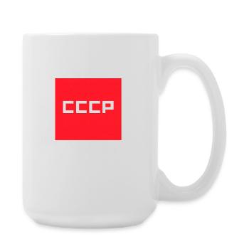 Emblème rétro du carré rouge de l’URSS de l’URSS - Grande tasse 440 ml - blanc - Droite