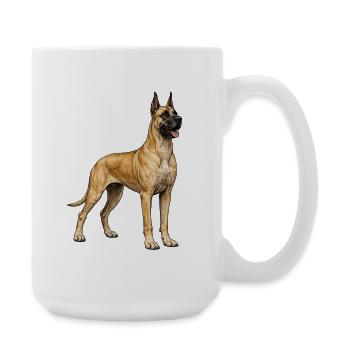 Vintage Great Dane Illustration – Elegance & Strength - Large Mug 440 ml - white - Right
