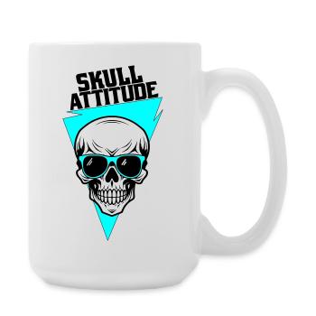 Skull with Glasses - Large Mug 440 ml - white - Right