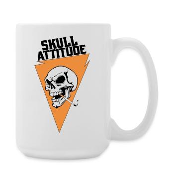Rebel Skull with Triangle Cigarette - Large Mug 440 ml - white - Right