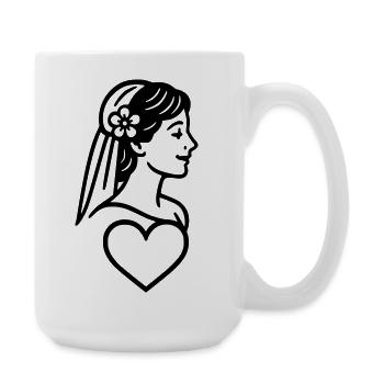 Die Braut - Große Tasse 440 ml - Weiß - Rechts