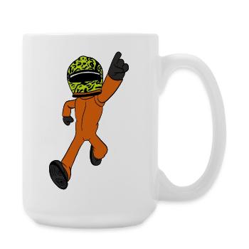 racing driver - Large Mug 440 ml - white - Right