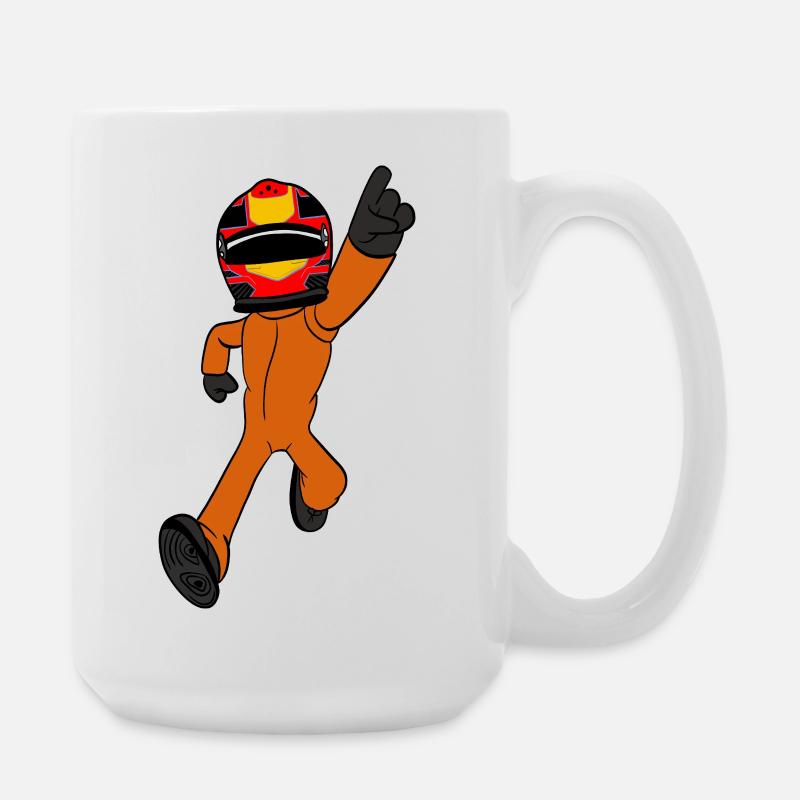 Rennfahrer - Große Tasse 440 ml - Weiß