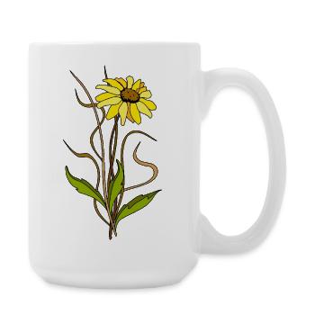 Fleur - Grande tasse 440 ml - blanc - Droite