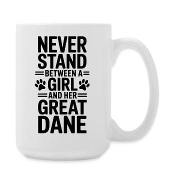 Dogue Allemand disant drôle Cadeau Dogue Allemand - Grande tasse 440 ml - blanc - Droite